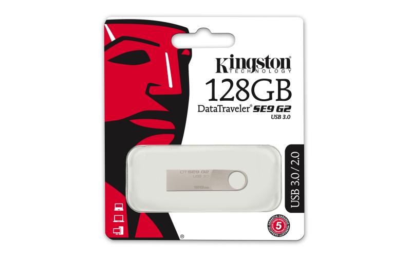 Kingston Technology DataTraveler SE9 G2 128GB 128GB USB 3.0 (3.1 Gen 1) Type-A Plata unidad flash US
