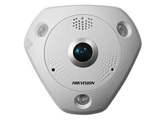 Fisheye IP 3 Megapixel Hikvision DS-2CD6332FWD-IVS, 180°,360°, WDR, 15 mts IR, PTZ Digital, Heat Map, Entrada-Salida audio y alarma, Múltiples vistas, IP66, IK10, PoE