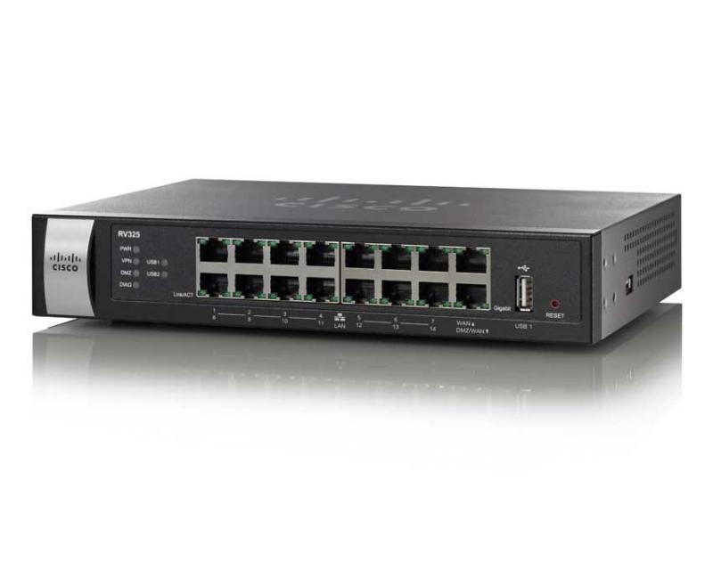 Cisco RV325 Ethernet Negro enrutador