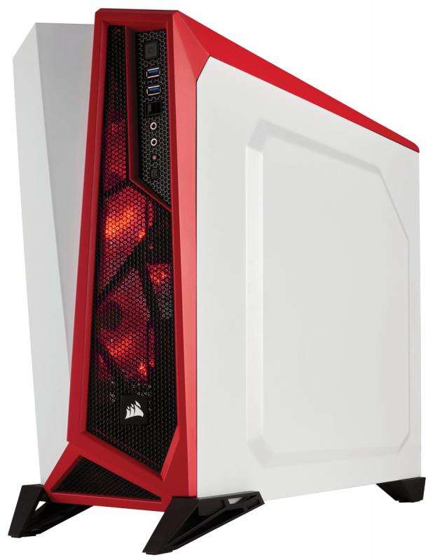 Corsair SPEC-ALPHA Midi-Tower Rojo, Color blanco gabinete de computadora