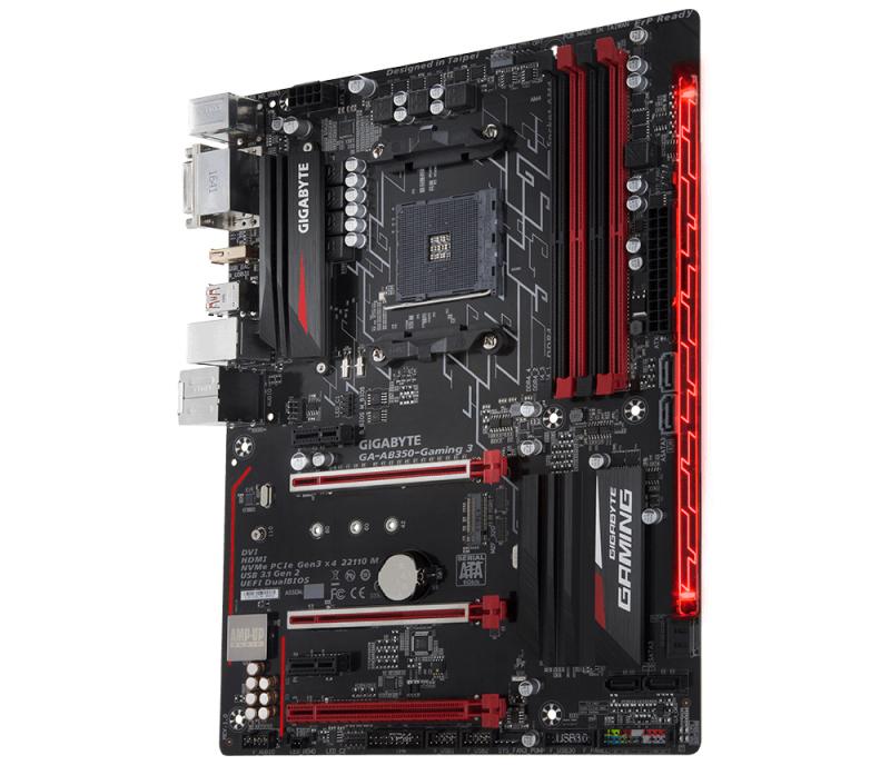 Gigabyte GA-AB350-GAMING 3 AMD B350 Socket AM4 ATX tarjeta madre