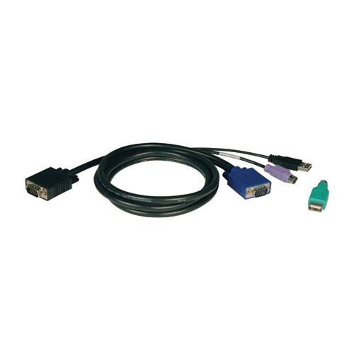 Tripp Lite Kits de cables para multiplexores KVM - Kit de cables KVM PS/2 y USB (2 en 1) de 10 pies 