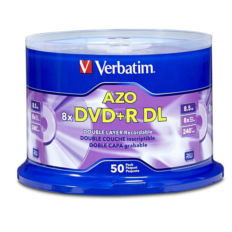 Verbatim DVD+R DL 8.5GB 8X 50 pk 8.5GB DVD+R DL 50pieza(s)