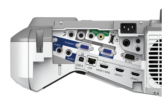 Epson BrightLink 695Wi+ Wall-mounted projector 3500lúmenes ANSI 3LCD WXGA (1280x800) Gris, Color bl