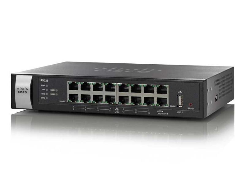Cisco RV325 Ethernet Negro enrutador