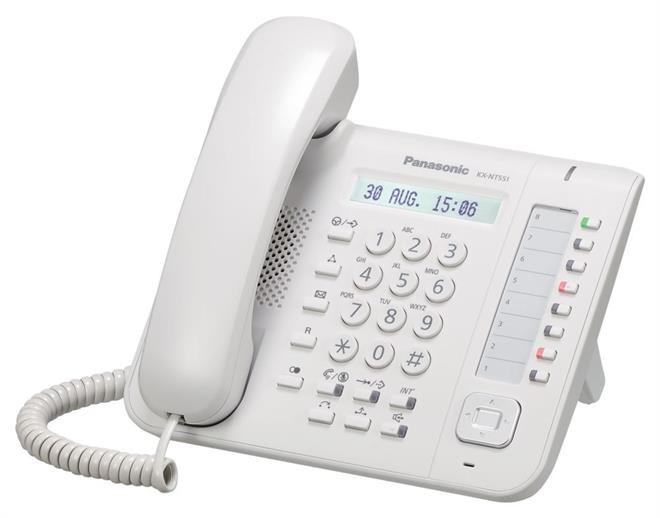 Panasonic KX-NT551X Wired handset LCD Color blanco teléfono IP