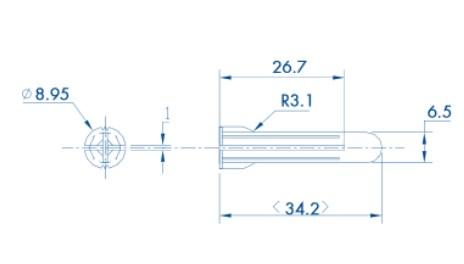 Thorsman 1103-1400 1000pieza(s) Alrededor clavija