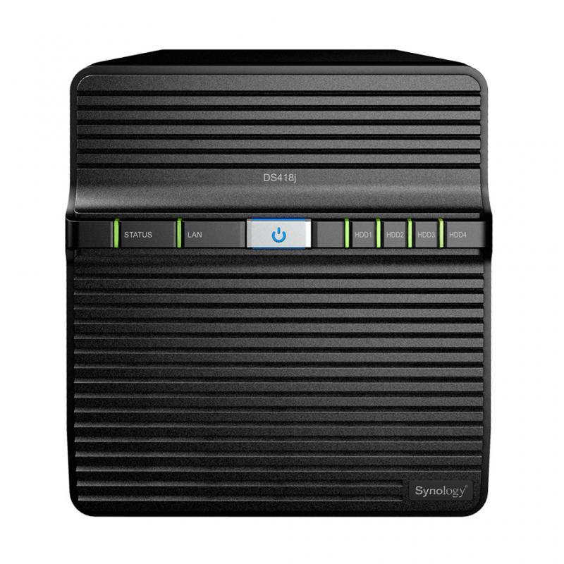 Synology DS418J NAS Escritorio Ethernet Negro servidor NAS y de almacenamiento