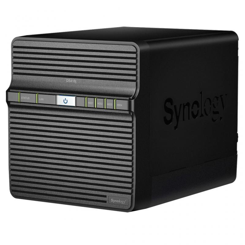 Synology DS418J NAS Escritorio Ethernet Negro servidor NAS y de almacenamiento