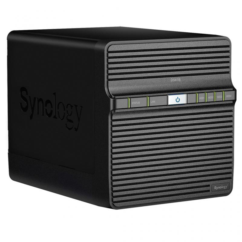 Synology DS418J NAS Escritorio Ethernet Negro servidor NAS y de almacenamiento