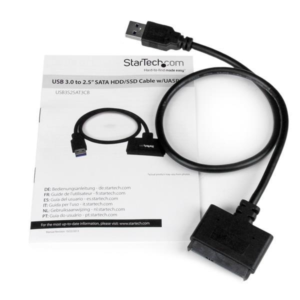 StarTech.com Cable Adaptador USB 3.0 con UASP a SATA III para Disco Duro de 2.5" - Convertidor para 