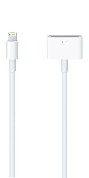 Apple MD824AM/A Lightning 30-pin Color blanco adaptador de cable