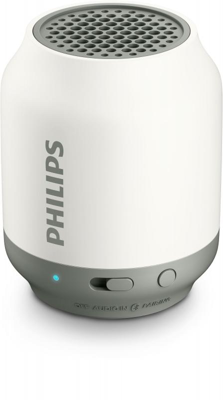 Philips BT50W/37 2W Gris, Color blanco altavoz portátil
