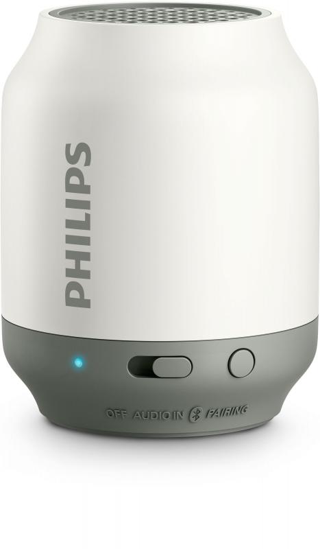 Philips BT50W/37 2W Gris, Color blanco altavoz portátil