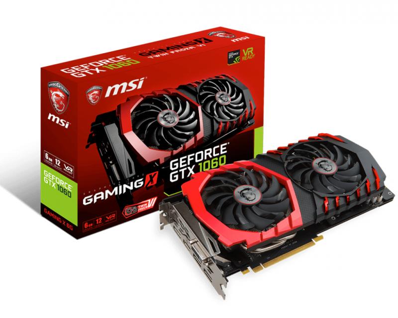 MSI GeForce GTX 1060 GAMING X 6G GeForce GTX 1060 6GB GDDR5