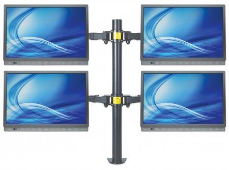 Manhattan 461122 30" Bolt-through Negro soporte de mesa para pantalla plana