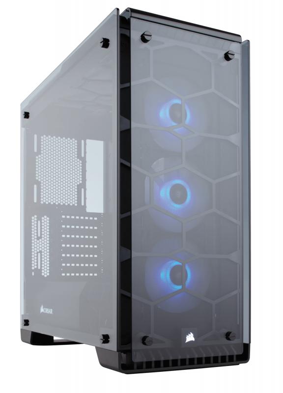 Corsair Crystal 570X Midi-Tower Negro, Transparente gabinete de computadora