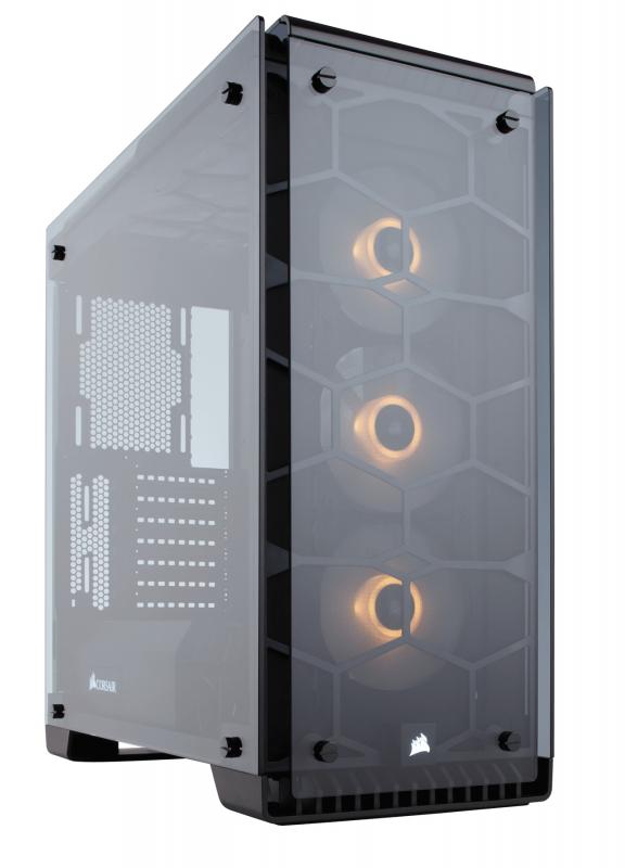 Corsair Crystal 570X Midi-Tower Negro, Transparente gabinete de computadora
