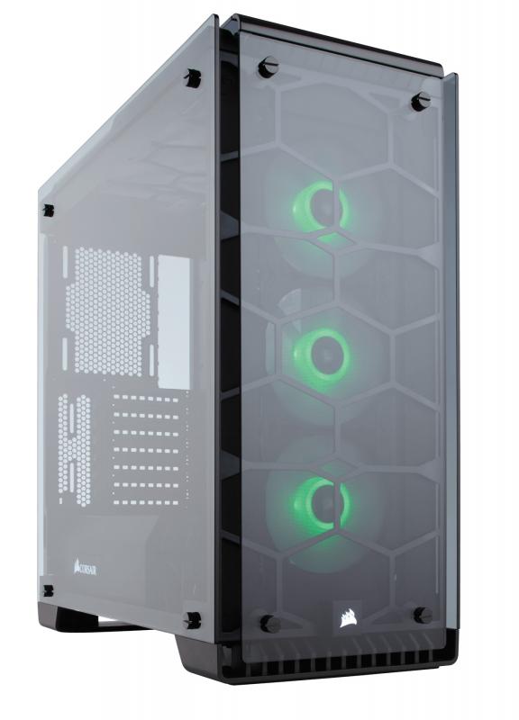 Corsair Crystal 570X Midi-Tower Negro, Transparente gabinete de computadora