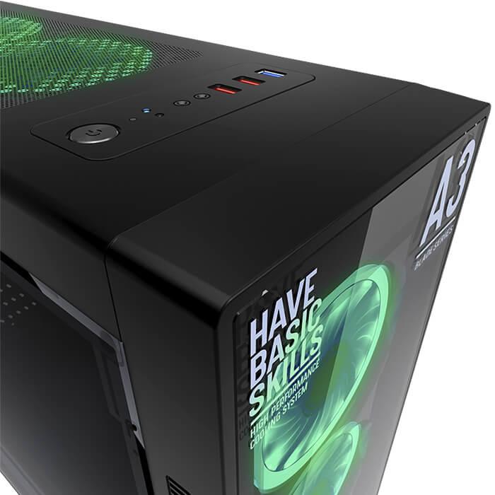 Eagle Warrior Blade A3 Torre Negro gabinete de computadora