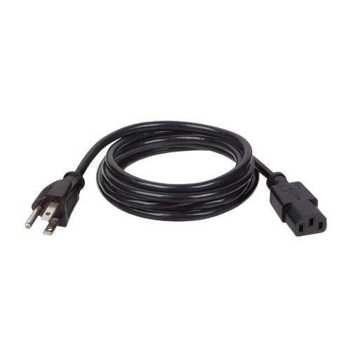 Tripp Lite Cable de Extensión de Alimentación para Computadora, 10A, 18AWG, (NEMA 5-15P a IEC-320-