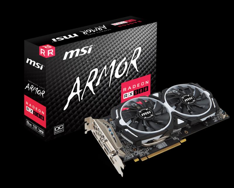 MSI RX 580 Armor OC Radeon RX 580 8GB GDDR5