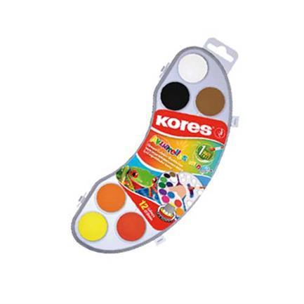 SET DE ACUARELAS MINI KORES 12 PASTILLAS CON PINCEL 3010151