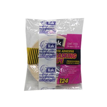CINTA TUK MASKING TAPE 124 24X50 PZA 124 24X50