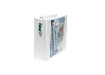 CARPETA CLASSIC 9301BL VINIL CRISTAL \"O\" 3\" CARTA BLANCO 9301BL