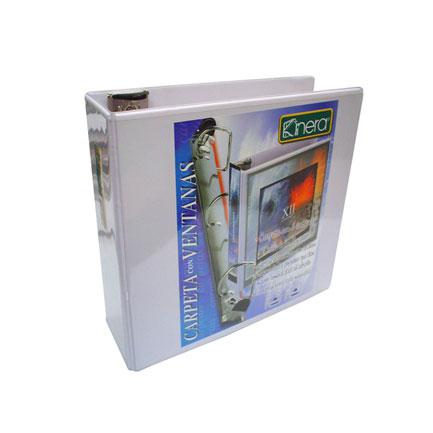 CARPETA KINERA CLASSIC 9411BL VINIL D-4 C/CRISTAL C/8 9411BL