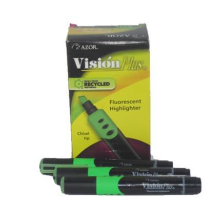 MARCADOR VISION PLUS 2600 FLUORESCENTE VERDE C/12 2600VE