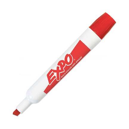 MARCADOR SANFORD EXPO 83002 ROJO CINCEL PIZARRON BLANCO C/12 83002