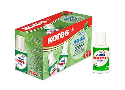 CORRECTOR KORES LÍQUIDO AQUA 20ML C/10 6910152