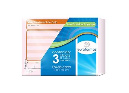 VALE EUROFORMAS PROVISIONAL CAJA 1/4 C/50 C/3 BLOCKS ER0100