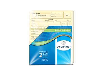 SOLICITUD EMPLEO EUROFORMAS CTA 25 HOJAS 2 BLOCKS ER0107