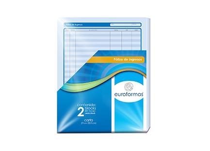 POLIZA INGRESO EUROFORMAS  CARTA 50H C/2 BLOCKS ER0111
