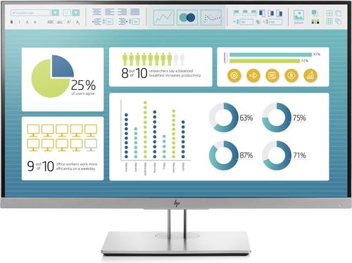 HP EliteDisplay E273 27" Full HD IPS Negro, Plata pantalla para PC
