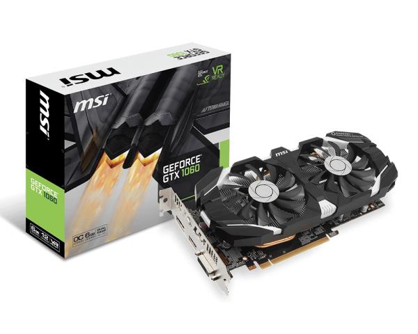 MSI GeForce GTX 1060 6GT OCV1 GeForce GTX 1060 6GB GDDR5