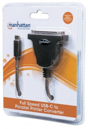 Manhattan 152518 USB-C Paralelo Negro adaptador de cable