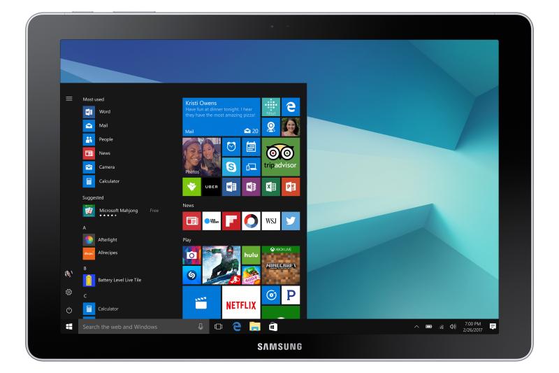 Samsung Galaxy Book 10.6 1GHz m3-7Y30 10.6" 1920 x 1280Pixeles Pantalla táctil Negro Híbrido (2-en