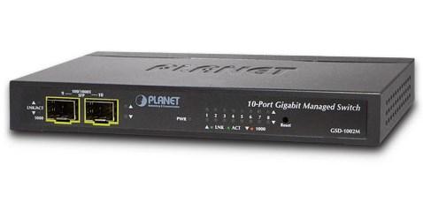 Planet GSD-1002M Managed network switch L2+ Gigabit Ethernet (10/100/1000) 1U Negro dispositivo de r