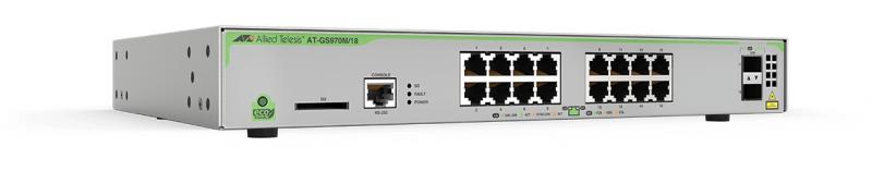 Allied Telesis L2+ MANAGED 16 X10/100/1000MBPS Gestionado L2+ Gigabit Ethernet (10/100/1000) Gris