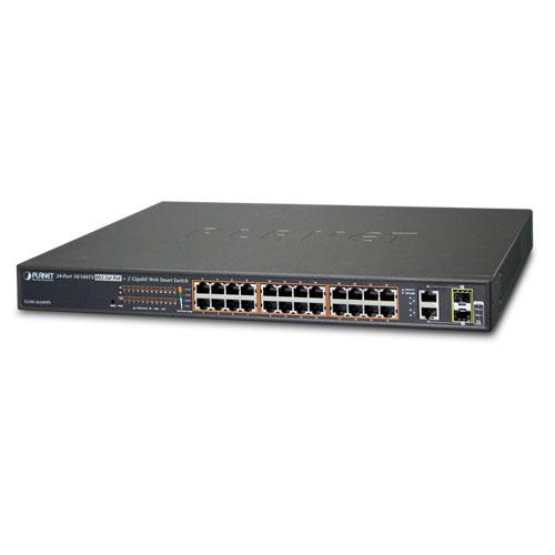 Planet FGSW-2624HPS L2 Gigabit Ethernet (10/100/1000) Energía sobre Ethernet (PoE) 1U Negro disposi