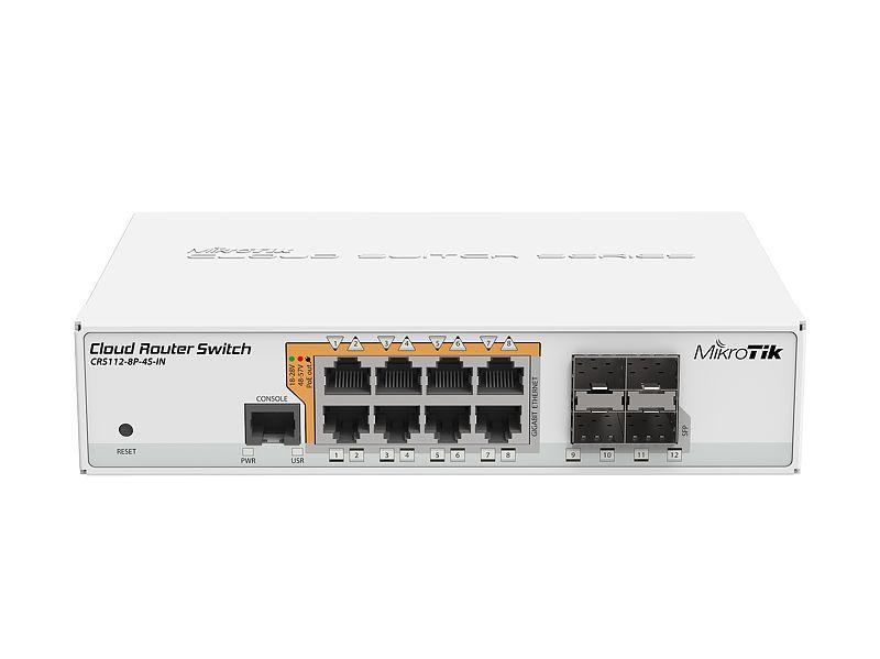 Mikrotik CRS112-8P-4S-IN Gigabit Ethernet (10/100/1000) Energía sobre Ethernet (PoE) Blanco disposi