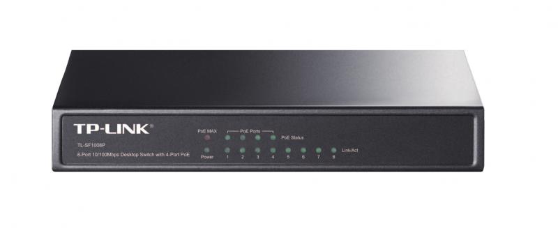 TP-LINK 8-port 10/100 PoE Switch Unmanaged network switch Energía sobre Ethernet (PoE) Negro