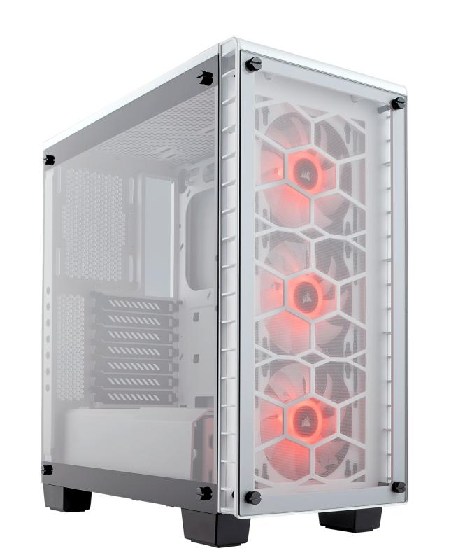 Corsair Crystal 460X RGB Midi-Tower Blanco gabinete de computadora