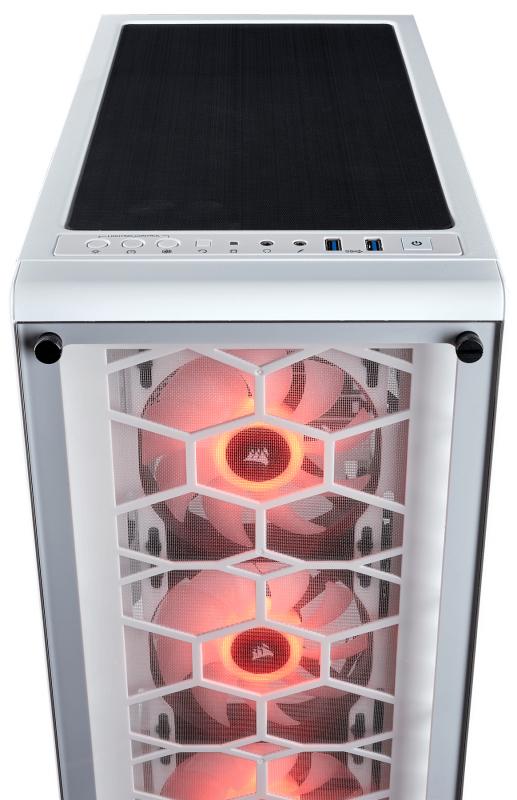 Corsair Crystal 460X RGB Midi-Tower Blanco gabinete de computadora