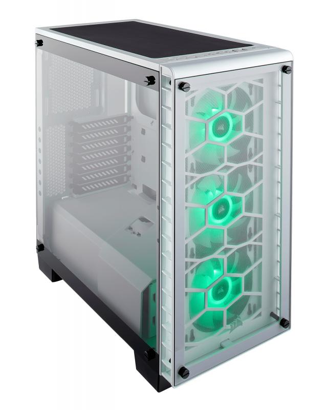 Corsair Crystal 460X RGB Midi-Tower Blanco gabinete de computadora