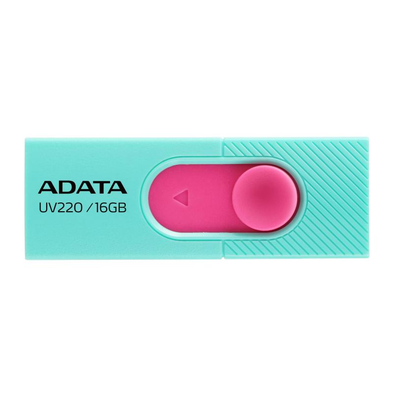ADATA UV220 16GB USB 2.0 Capacity Rosa, Turquesa unidad flash USB