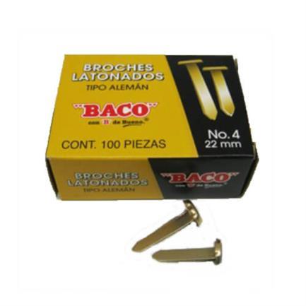 BROCHE BACO LATONADO TIPO ALEMAN BACO 22MM C/100 19042